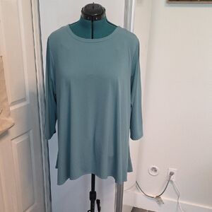 T Tahari Teal Women's Tunic Top 3XL